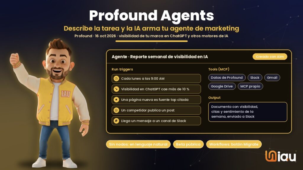 Profound Agents: cómo crear agentes de marketing para tu visibilidad en IA (guía 2026)